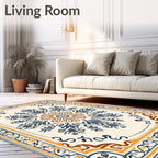 Mandala Patterned Earth Tones Rug