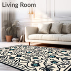 Classic Floral Vine Arabesque Pattern Rug