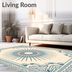 Sunburst Ornate Corners Design Rug