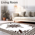 Ornate Floral Mandala Pattern Rug
