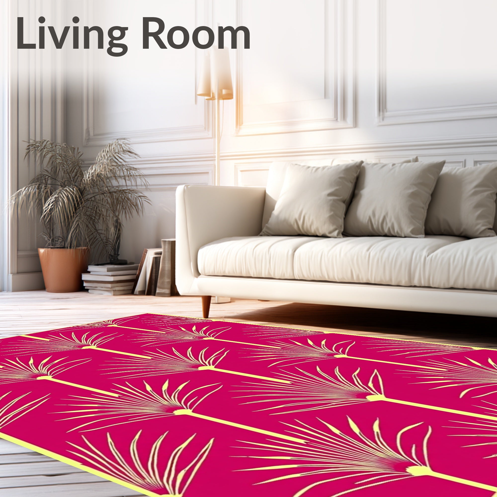 Bold Fan Patterned Bold Design Rug