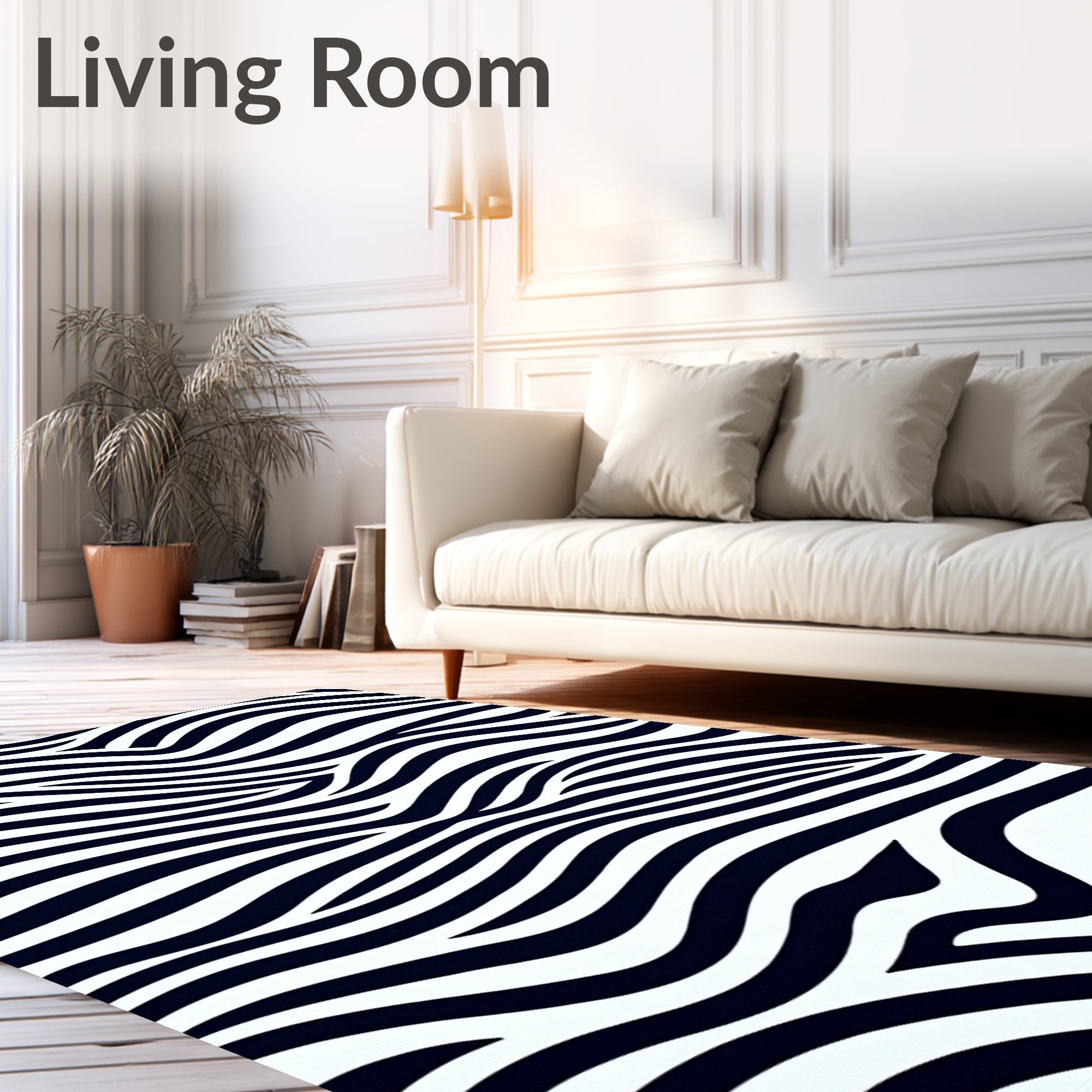 Classic Zebra Stripe Pattern Rug