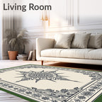 Ornate Floral Starburst Pattern Rug