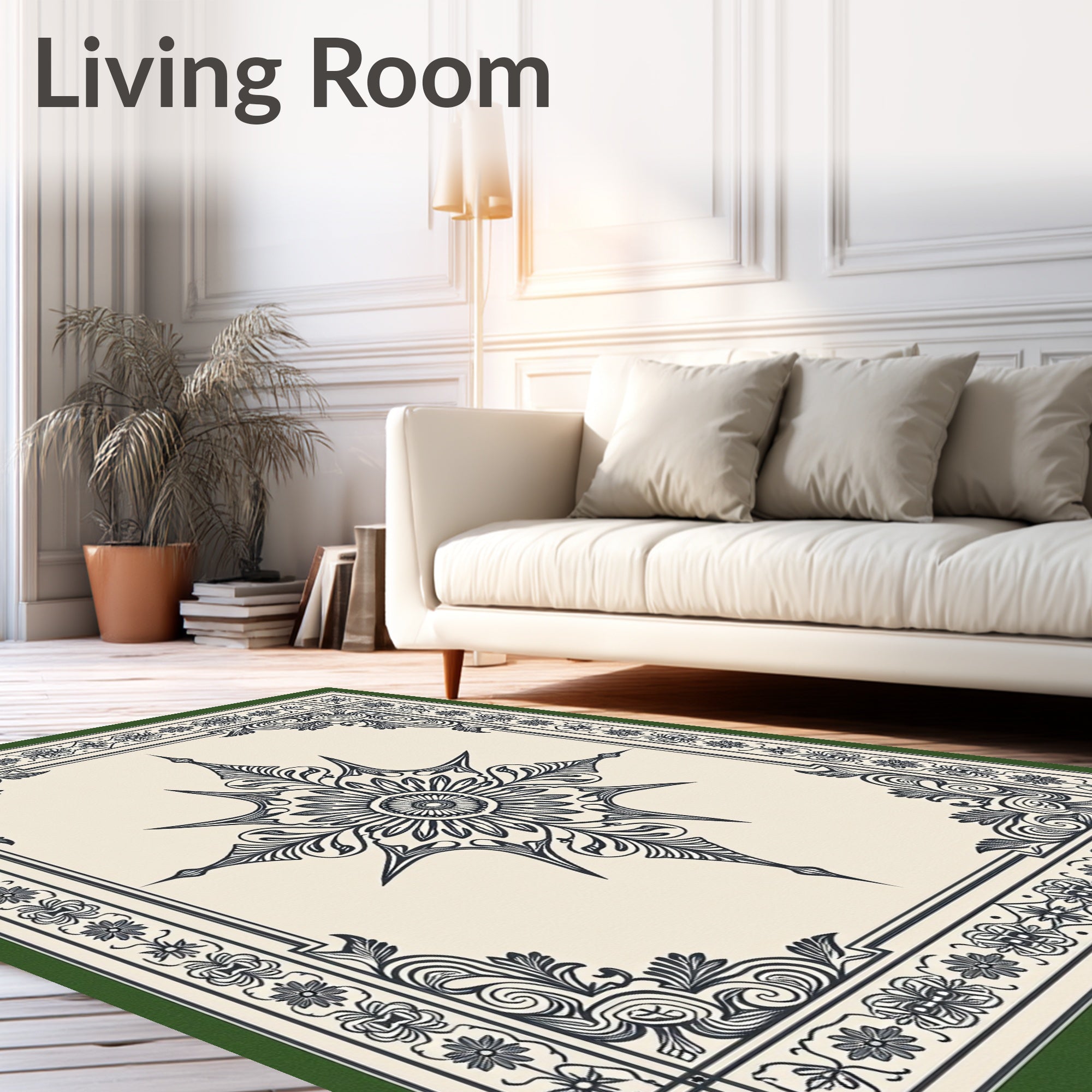Ornate Floral Starburst Pattern Rug