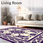 Ornate Floral Medallion Patterned Rug