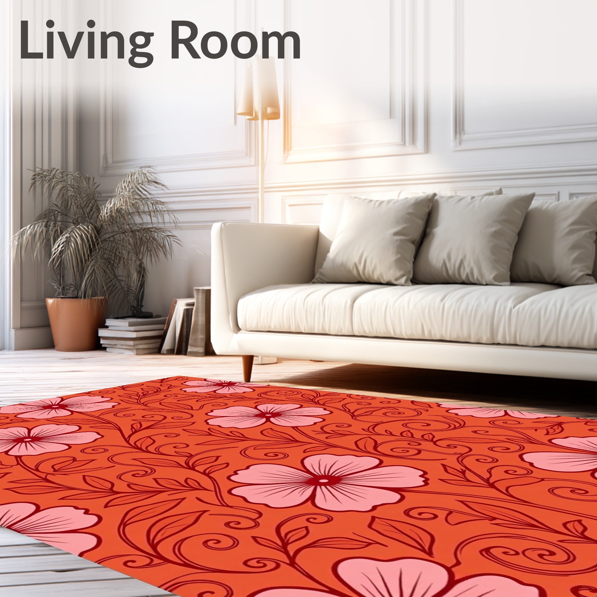 Ornate Floral Pattern Design Rug