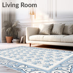 Art Nouveau Floral Branch Patterned Rug