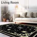 Art Deco Celestial Starburst Pattern Rug