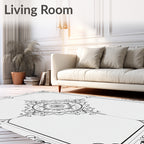 Classic Mandala Outline Art Rug
