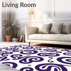 Bold Swirls Abstract Pattern Rug