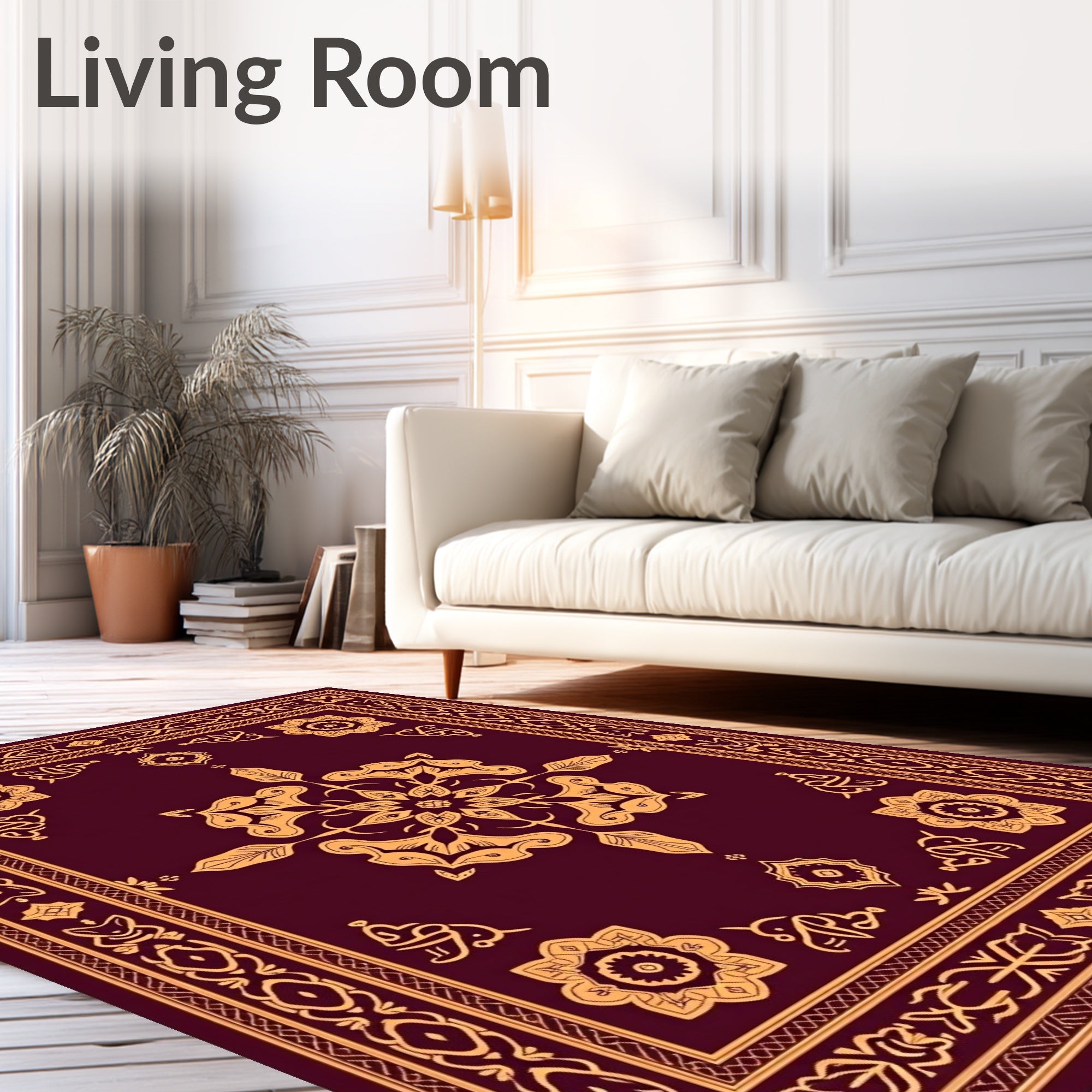 Ornate Floral Geometric Motif Rug