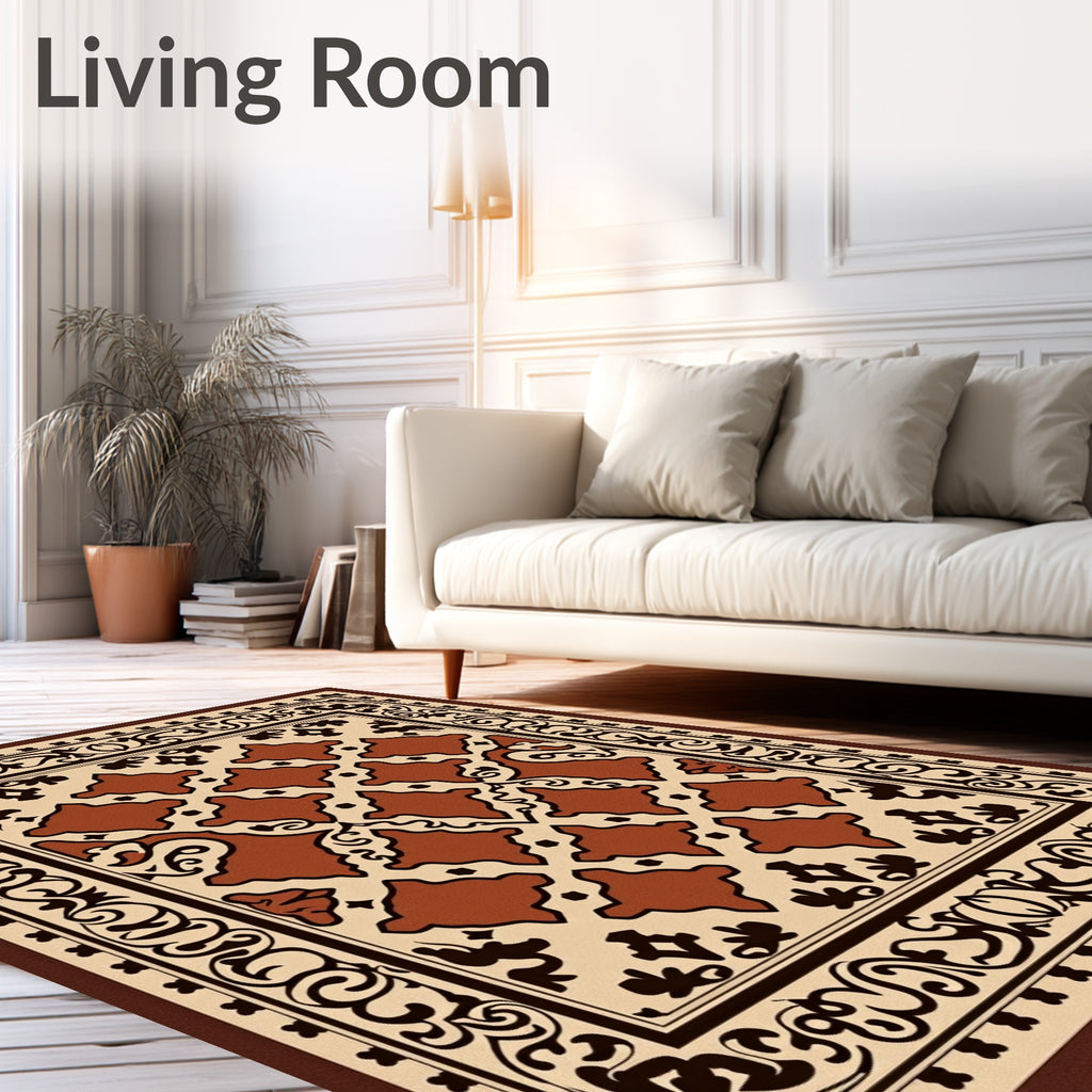 Traditional Geometric Floral Inspired Rug