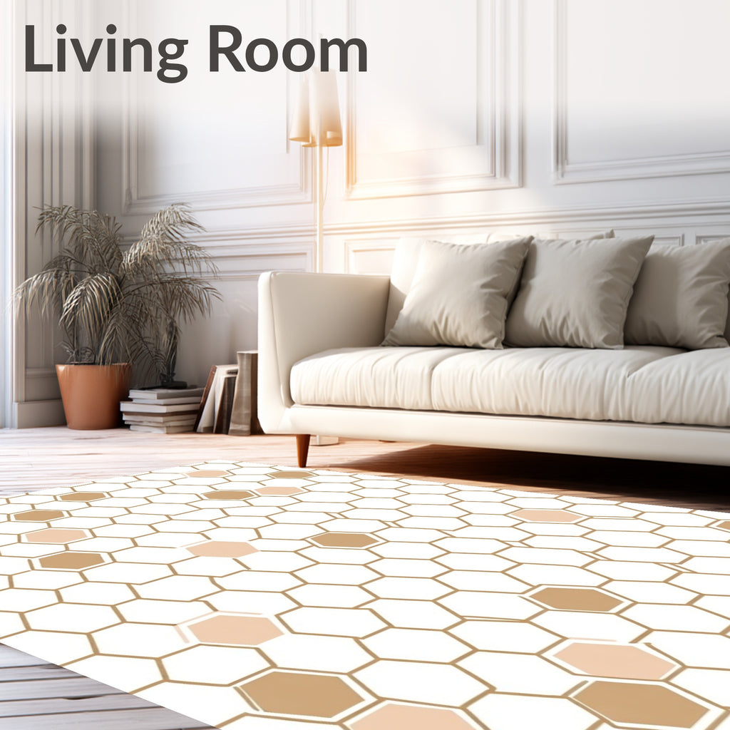 Geometric Hexagon Pattern Design Rug