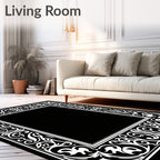 Ornate Floral Scrollwork Design Rug
