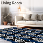 Classic Diamond Stripe Pattern Rug