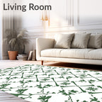 Vine And Lattice Floral Design Rug