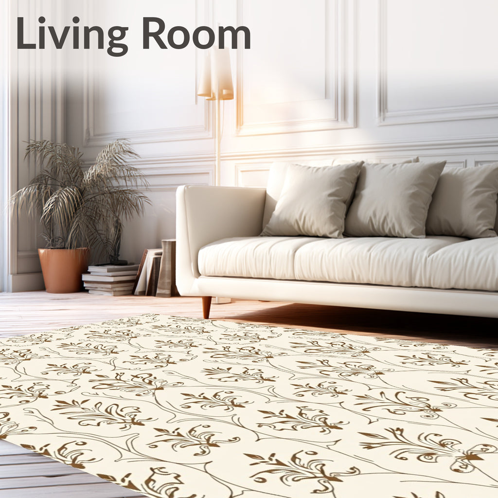 Classic Ornamental Flourish Pattern Rug