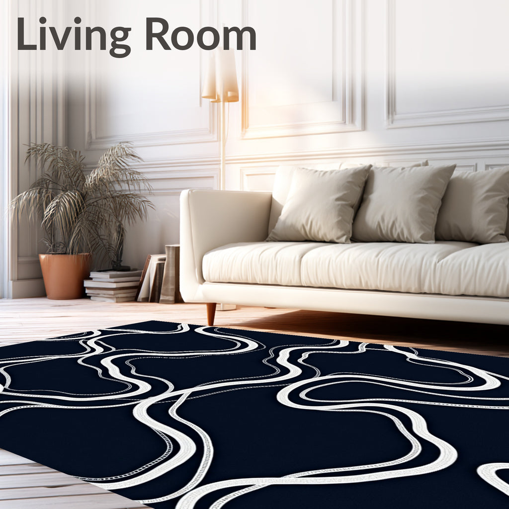 Classic Chain Link Swirl Pattern Rug