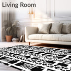 Bold Stripe Leopard Modern Pattern Rug