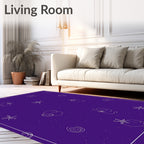 Whimsical Star Swirl Pattern Rug