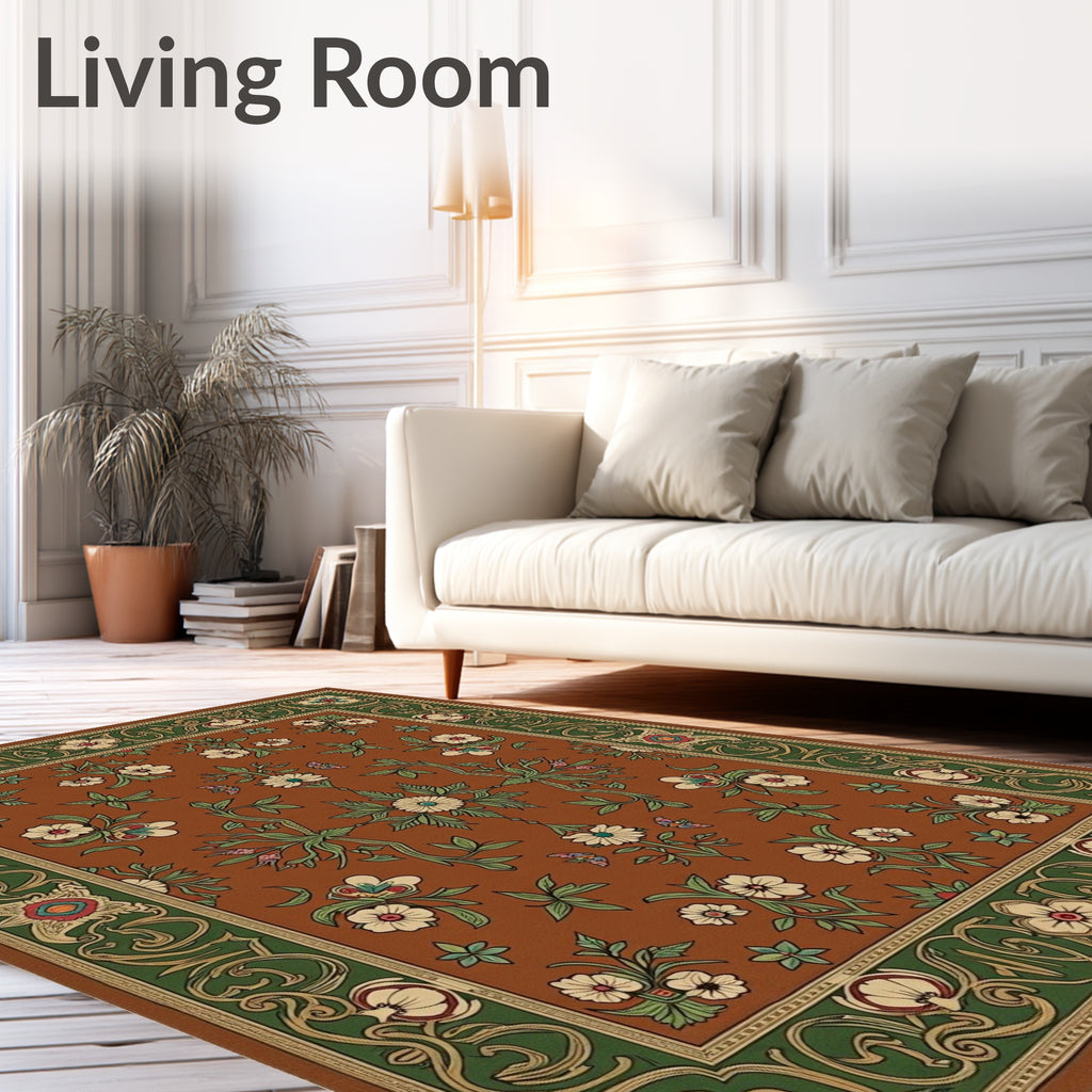 Art Nouveau Floral Garden Rug