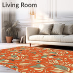 Vintage Botanical Vine Pattern Rug
