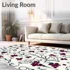 Elegant Floral Vine Pattern Rug