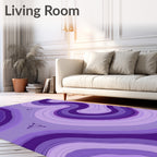 Purple Agate Swirl Modern Pattern Rug