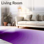 Purple Abstract Swirl Design Rug