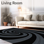 Op Art Swirl Design Rug