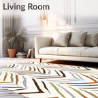 Textured Earthy Chevron Pattern Design Rug