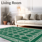 Intricate Circular Pattern With Border Design Rug