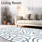 Flowing Line Abstract Pattern Rug