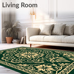 Intricate Floral Medallion Pattern Rug
