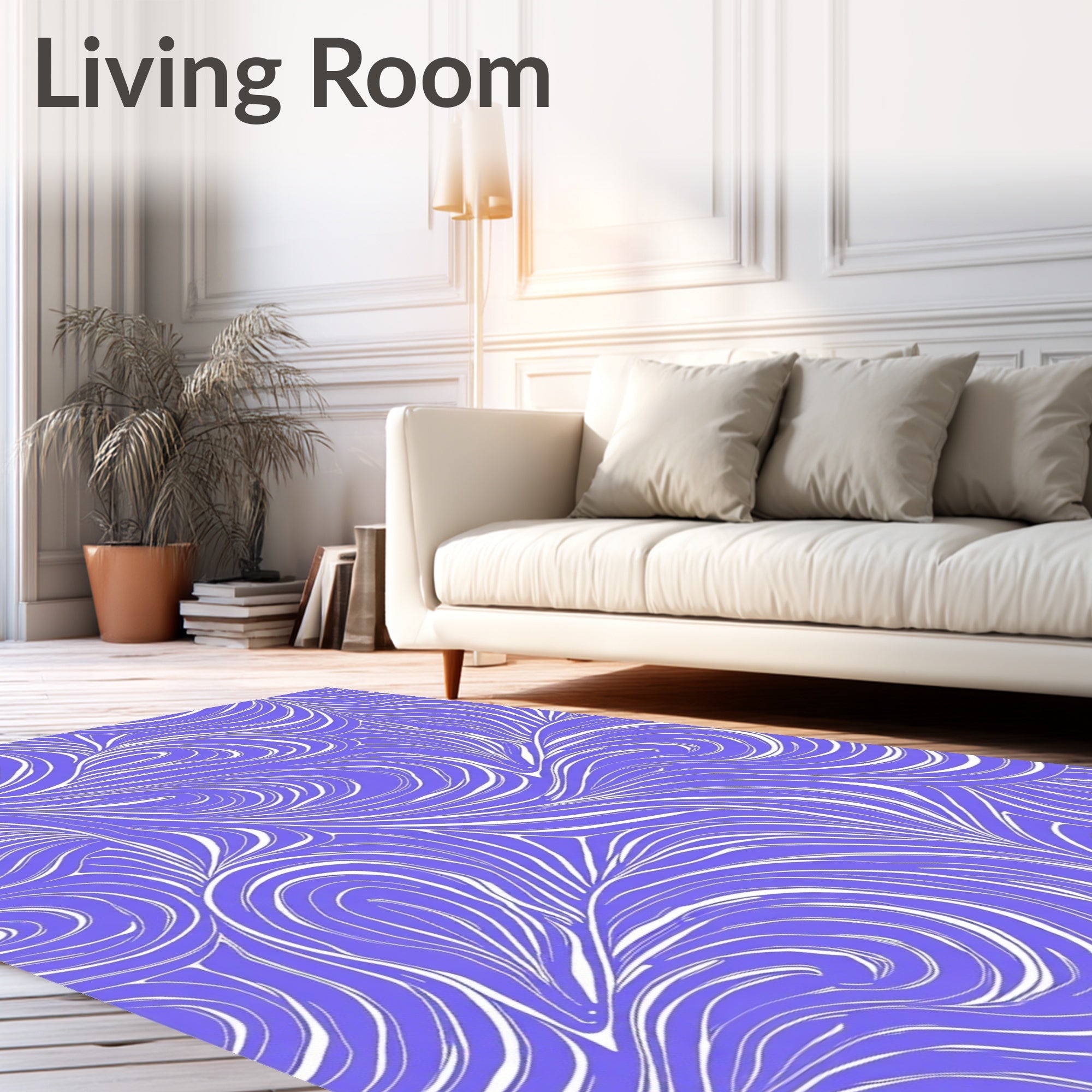 Vivid Swirls Abstract Pattern Rug
