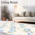 Pastel Floral Vine Pattern Rug