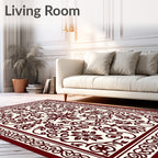 Intricate Floral Vine Pattern Rug