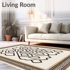 Abstract Interlocking Bold Lines Rug
