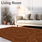 Abstract Earthy Swirl Pattern Rug