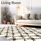Abstract Diamond Link Pattern Design Rug