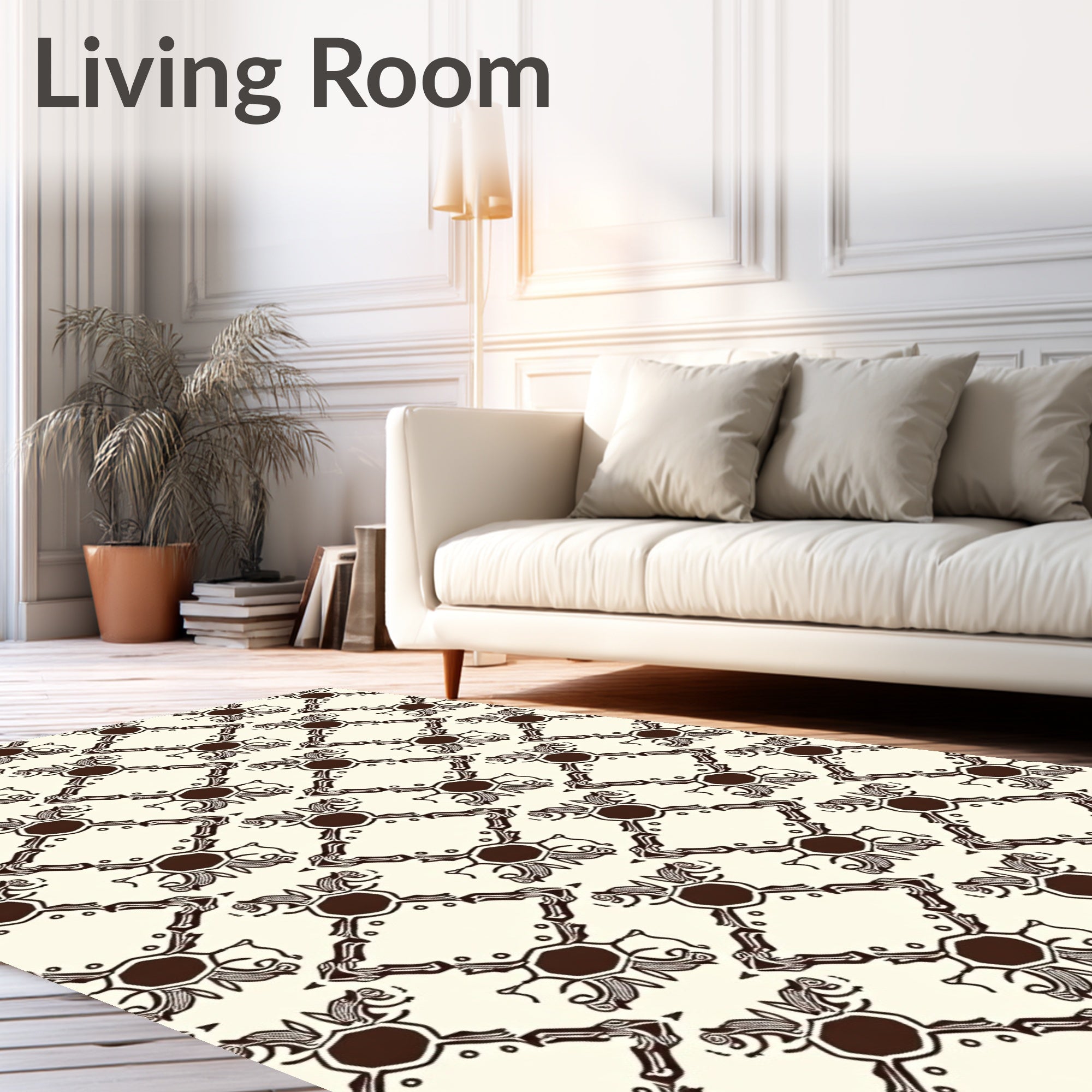 Abstract Diamond Link Pattern Design Rug