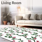 Vine Holly Berry Garland Rug
