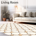 Abstract Humanoid Diamond Pattern Rug