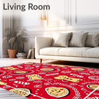 Christmas Gingerbread Cookie Candy Collage Rug