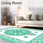Classic Floral Medallion Border Rug