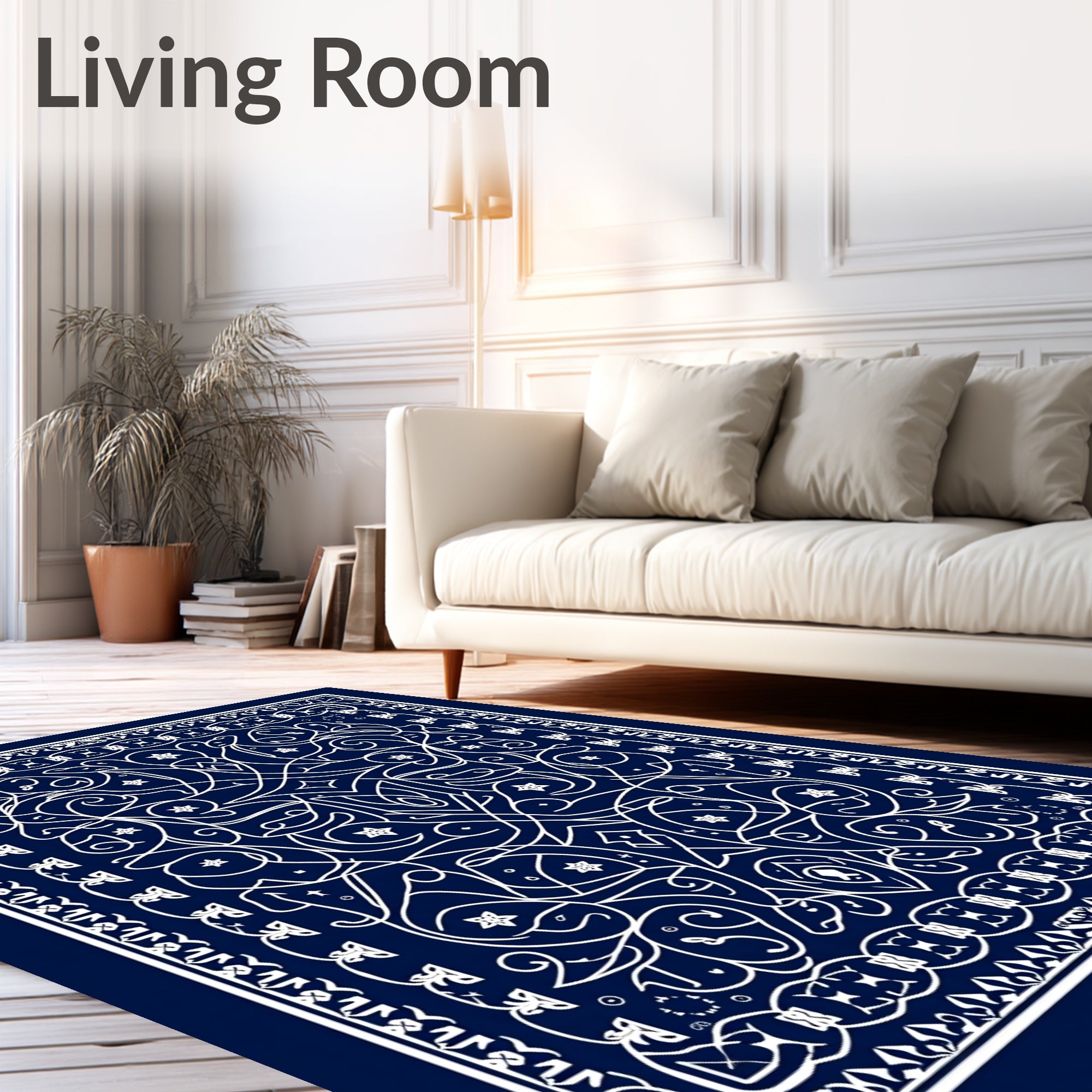 Intricate Ornate Symmetry Pattern Rug