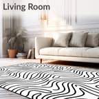 Abstract Contour Organic Lines Rug