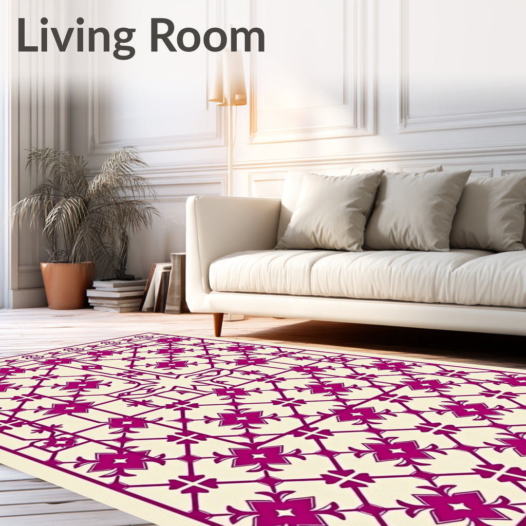 Ornate Geometric Lattice Pattern Rug