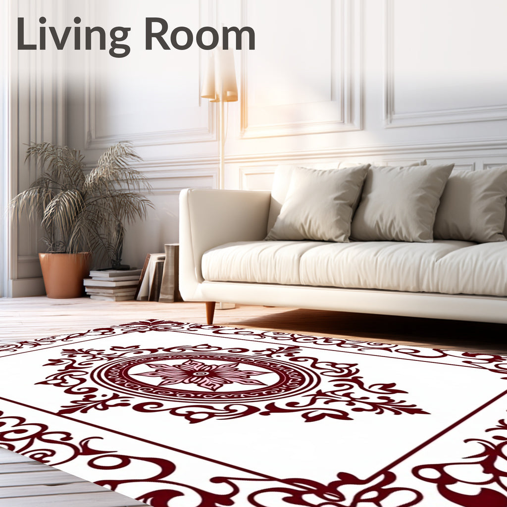 Elegant Floral Oval Medallion Designer Rug