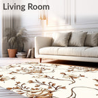Ornate Floral Vine Pattern Rug